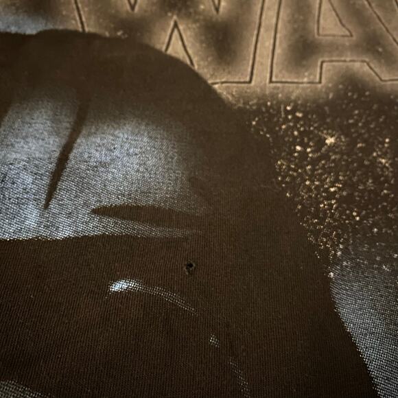 Vintage 1996 Star Wars Darth Vader AOP Spellout Movie Promo Faded Tee Size Large - Picture 8 of 8